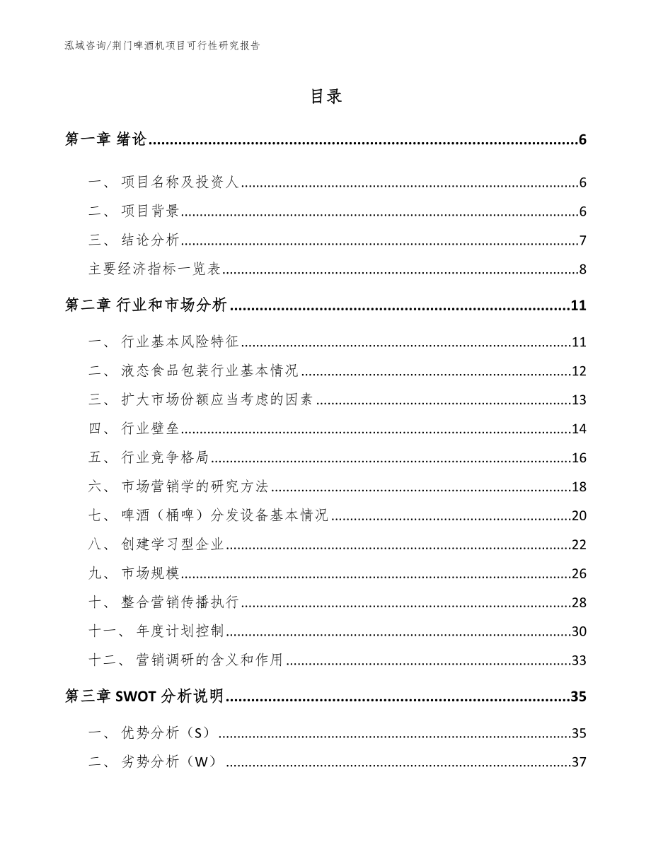 荆门啤酒机项目可行性研究报告_第2页