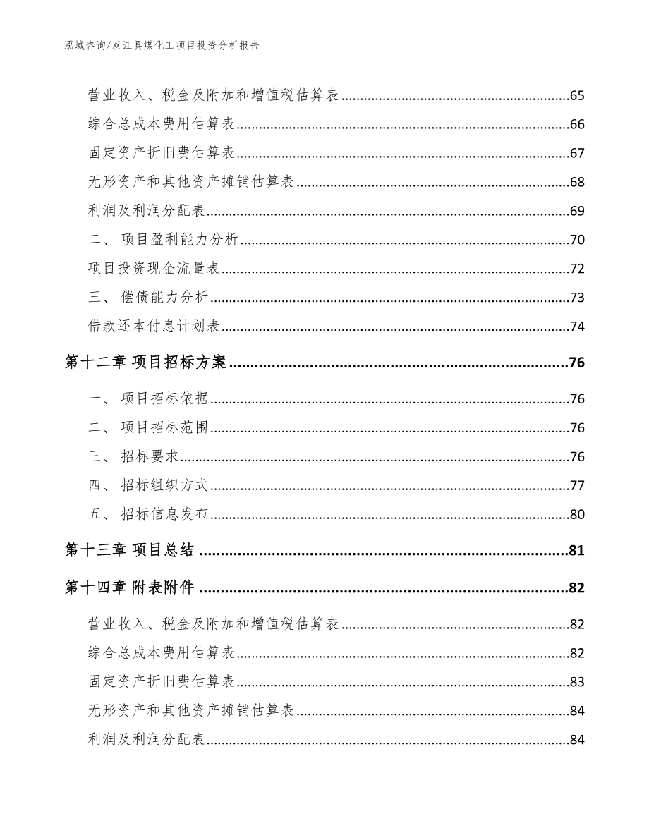 双江县煤化工项目投资分析报告【模板范文】_第4页