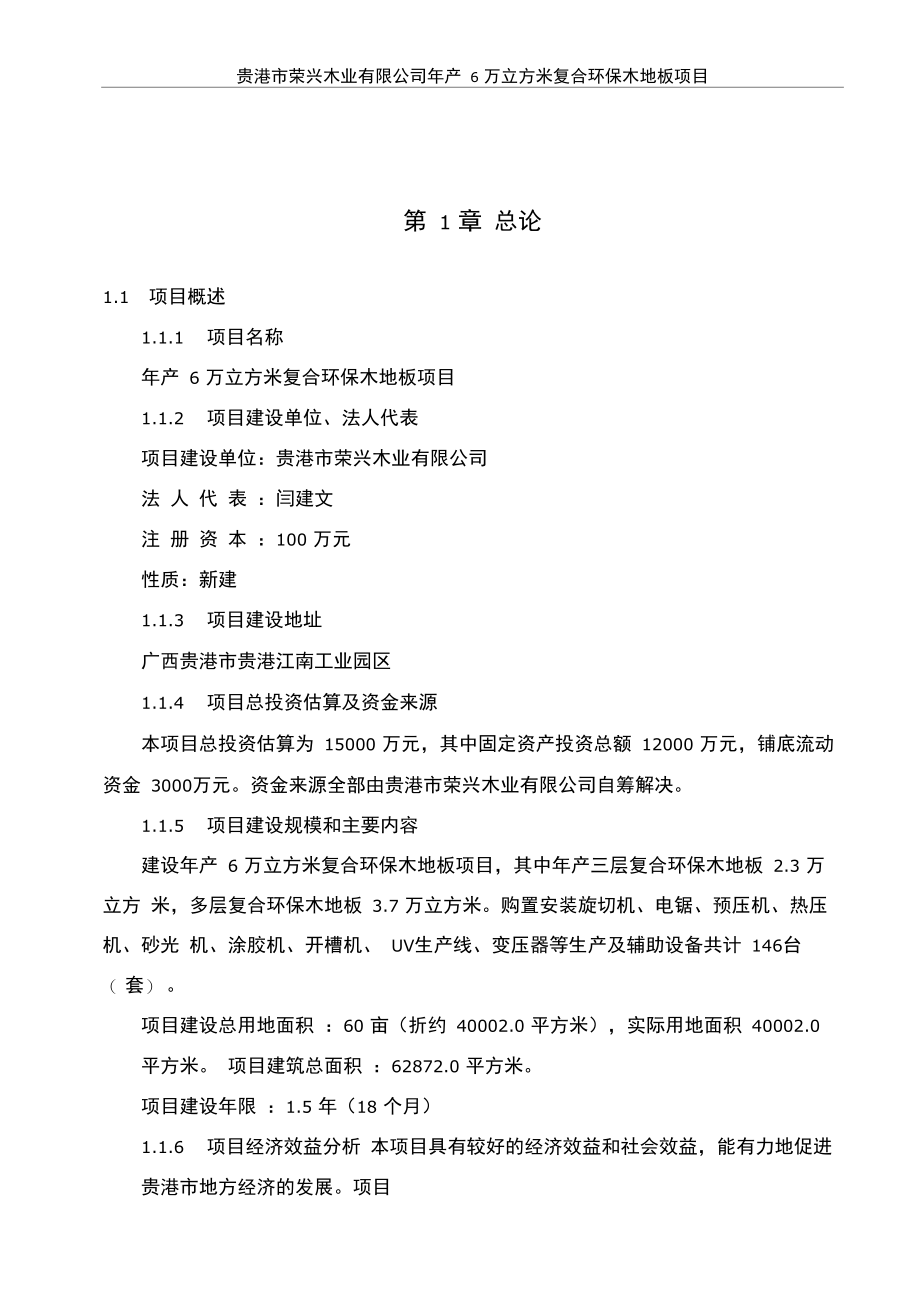 年产6万立方米复合环保木地板可行性研究报告_第2页