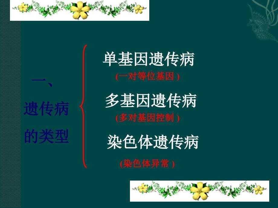 苏教版教学课件生物：苏教版必修二 45 关注人类遗传病(课件)_第5页