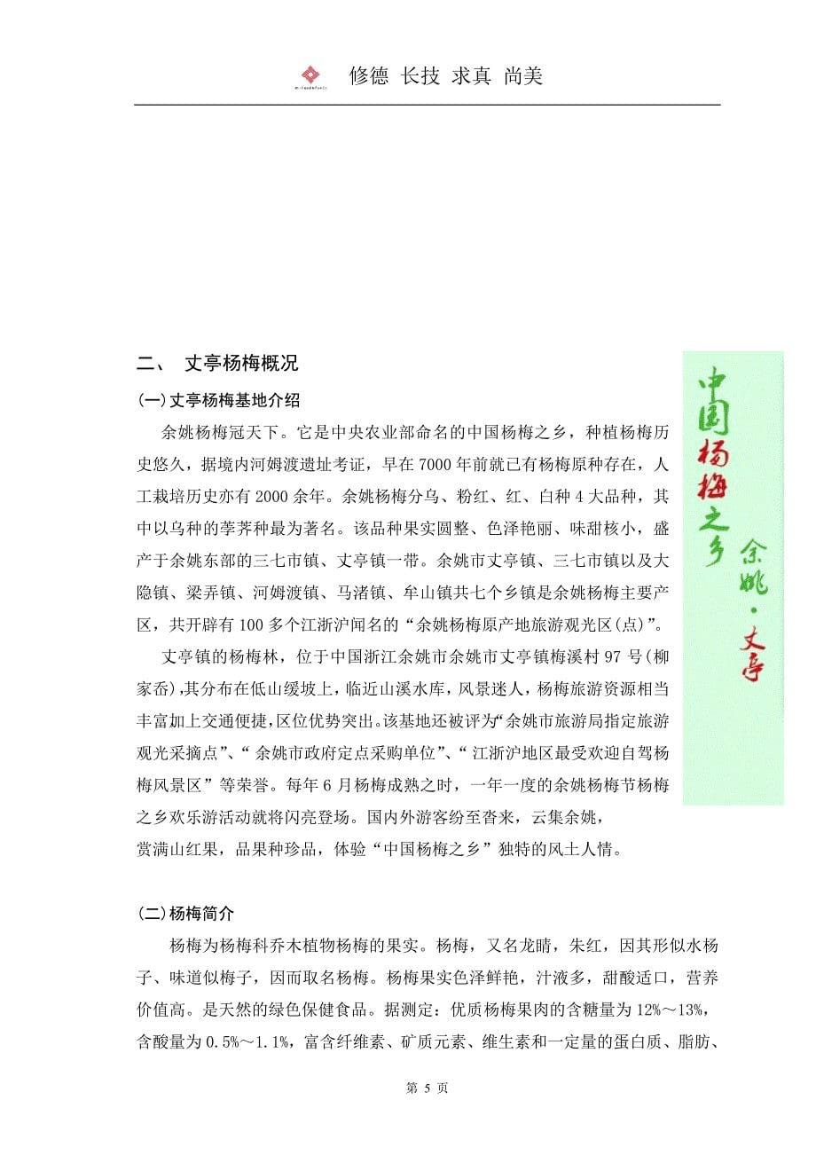 营销策划方案余姚杨梅_第5页