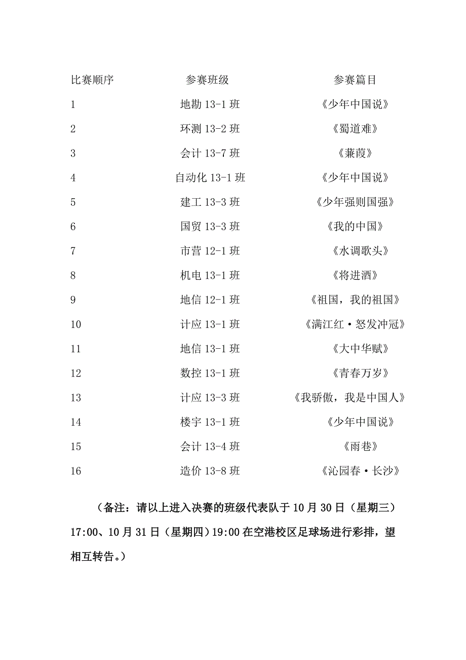 比赛顺序参赛班级参赛篇目_第1页