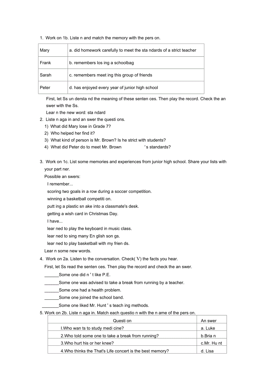 人教版九年级英语Unit14IremembermeetingallofyouinGrade7.教案_第2页