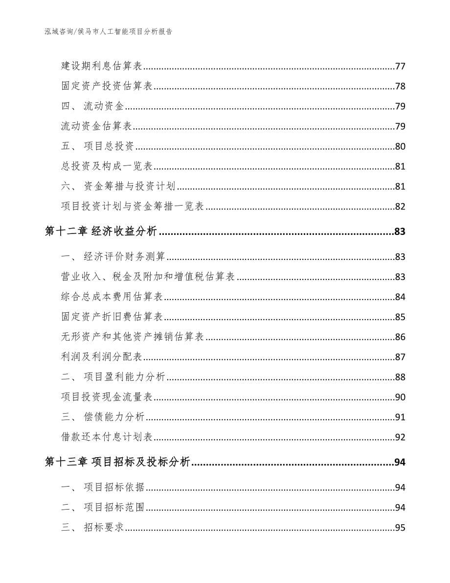 侯马市人工智能项目分析报告模板范本_第5页