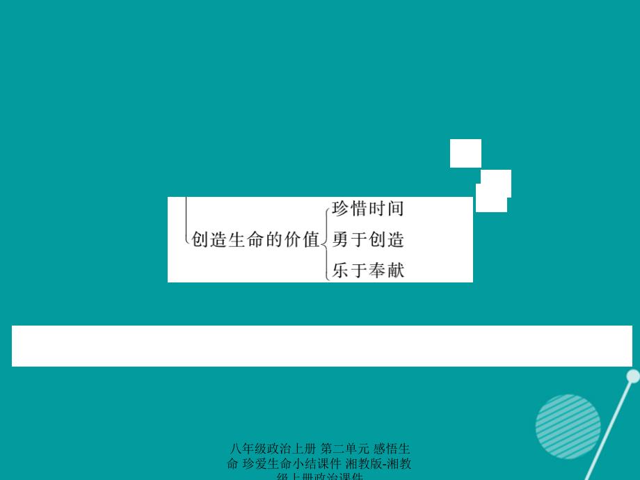 最新八年级政治上册第二单元感悟生命珍爱生命小结课件湘教版湘教级上册政治课件_第3页