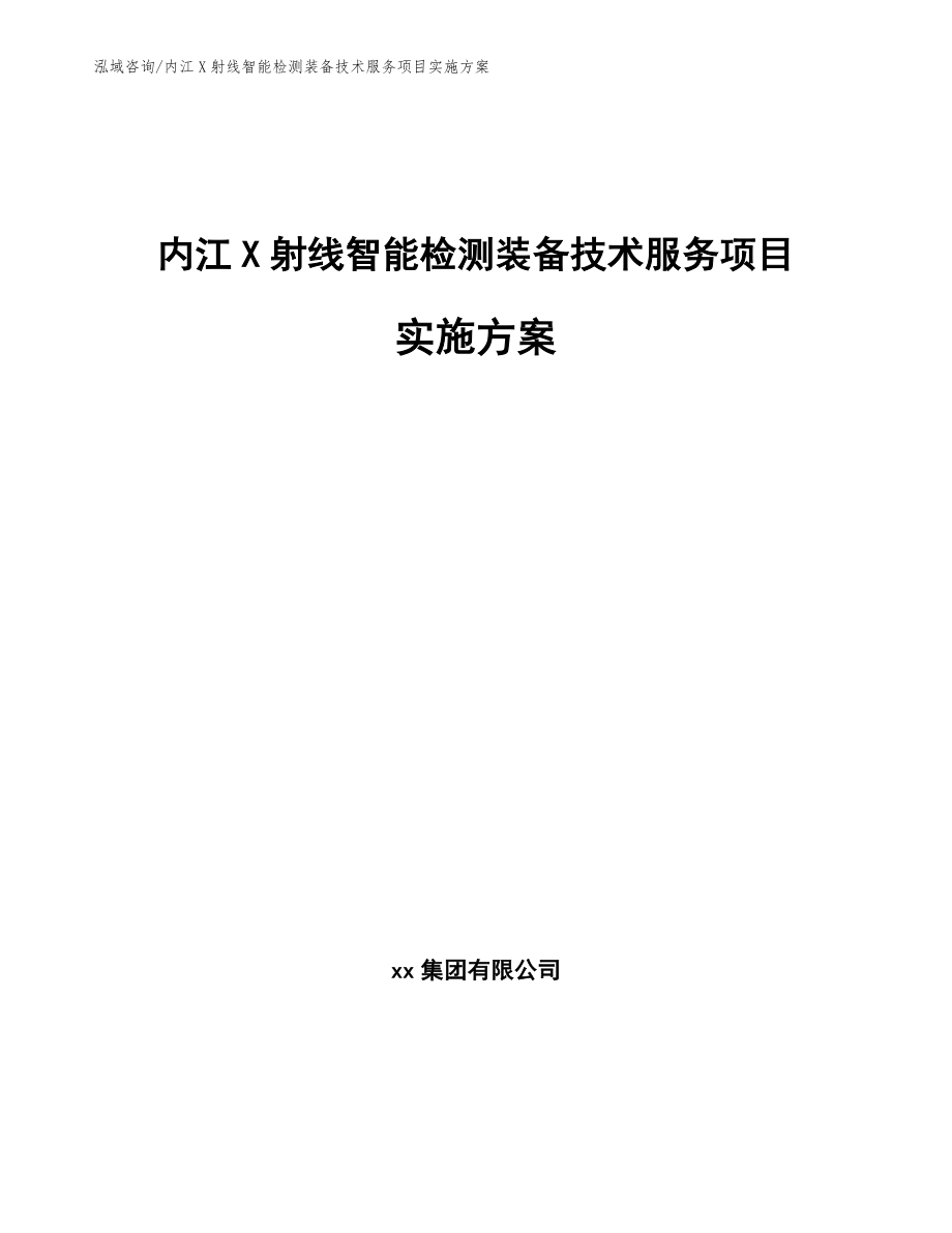 内江X射线智能检测装备技术服务项目实施方案范文_第1页