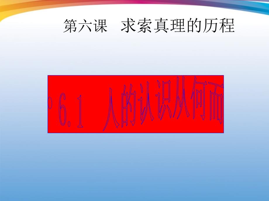 高二政治2.6.1人的认识从何而来课件新人教必修4_第1页