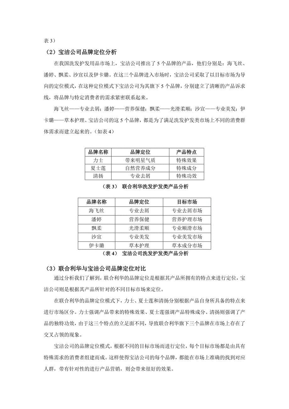 联合利华与宝洁公司品牌战略对比分析_第5页