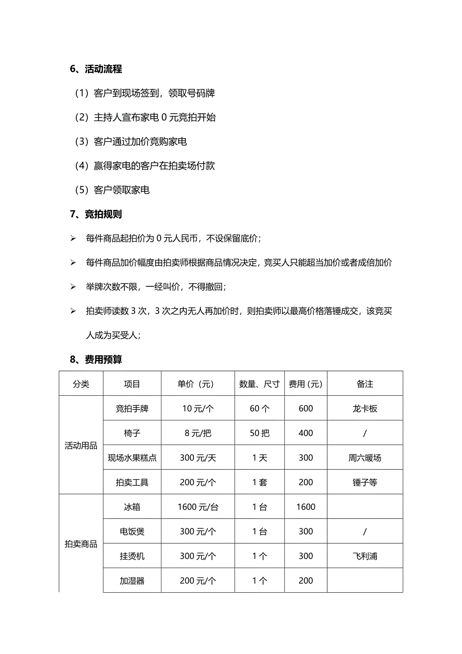 0元拍卖会活动方案_第2页