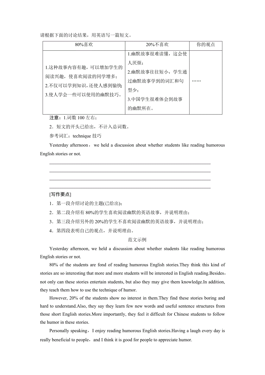 【精品】高中英语人教版必修二学案：Unit 1 Writing_第2页