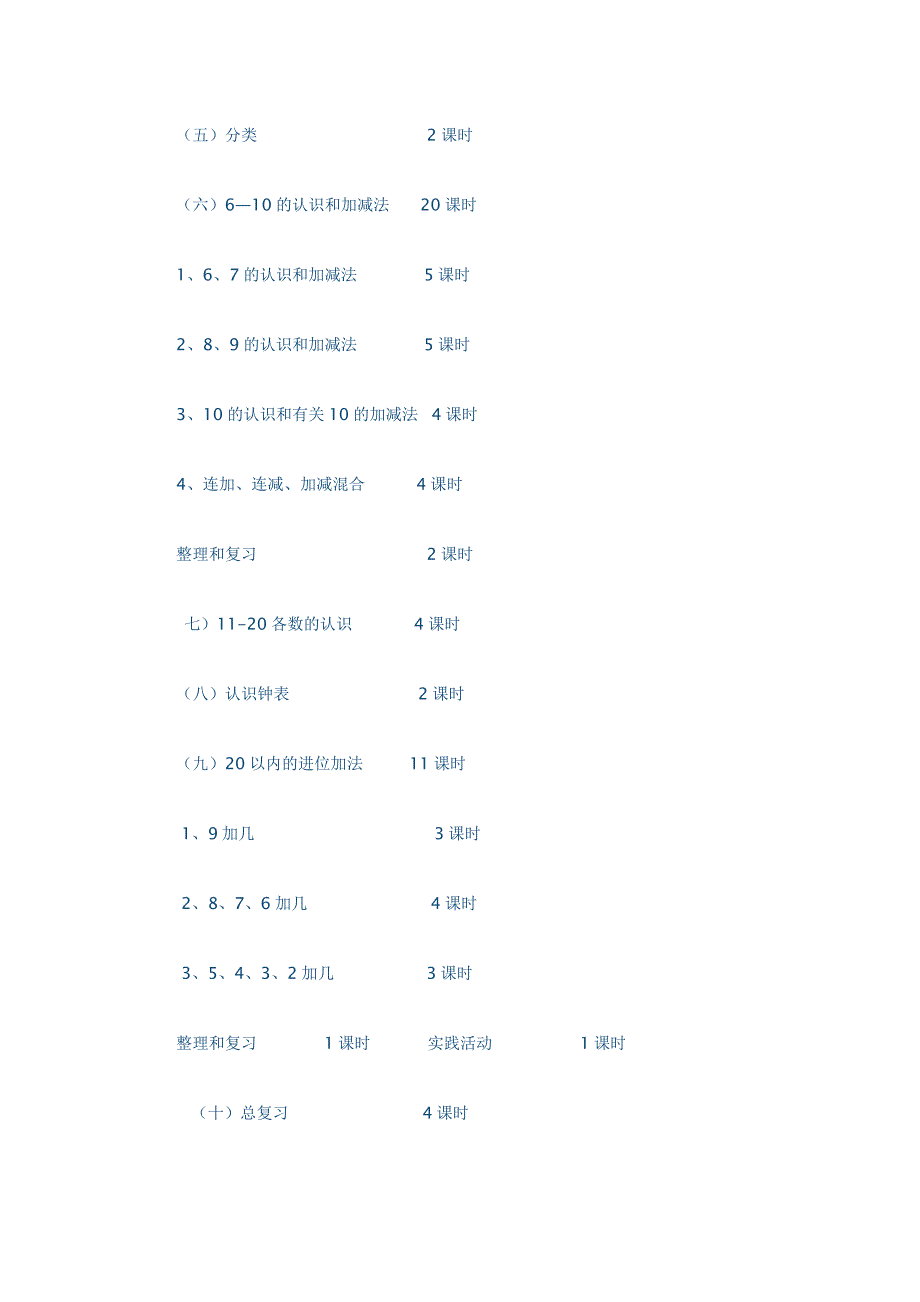 一年级数学上册教学计划.doc_第3页