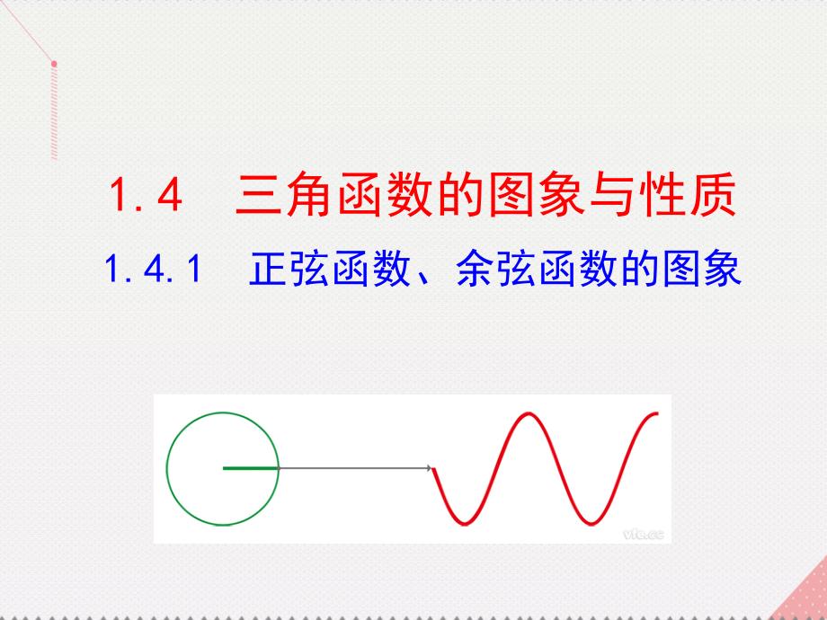 高中数学 情境互动课型 第一章 三角函数 1.4.1 正弦函数、余弦函数的图象课件 新人教版必修4_第1页