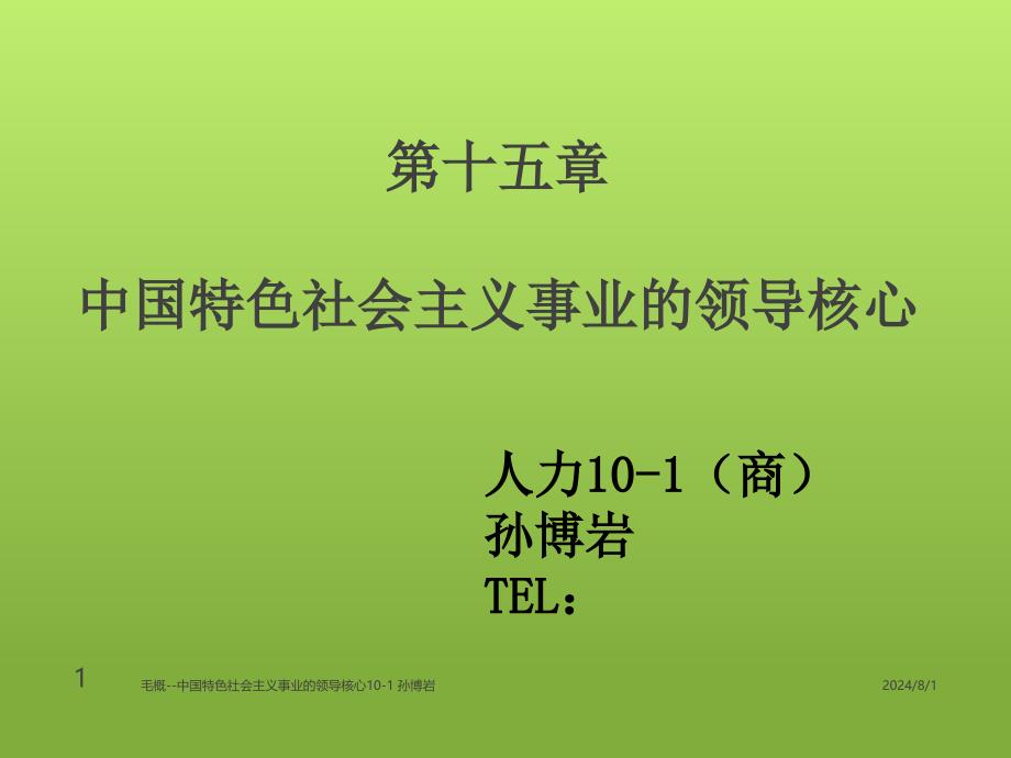 毛概中国特色社会主义事业的领导核心课件_第1页