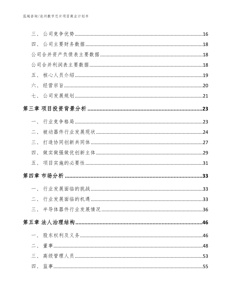 沧州数字芯片项目商业计划书_范文_第4页