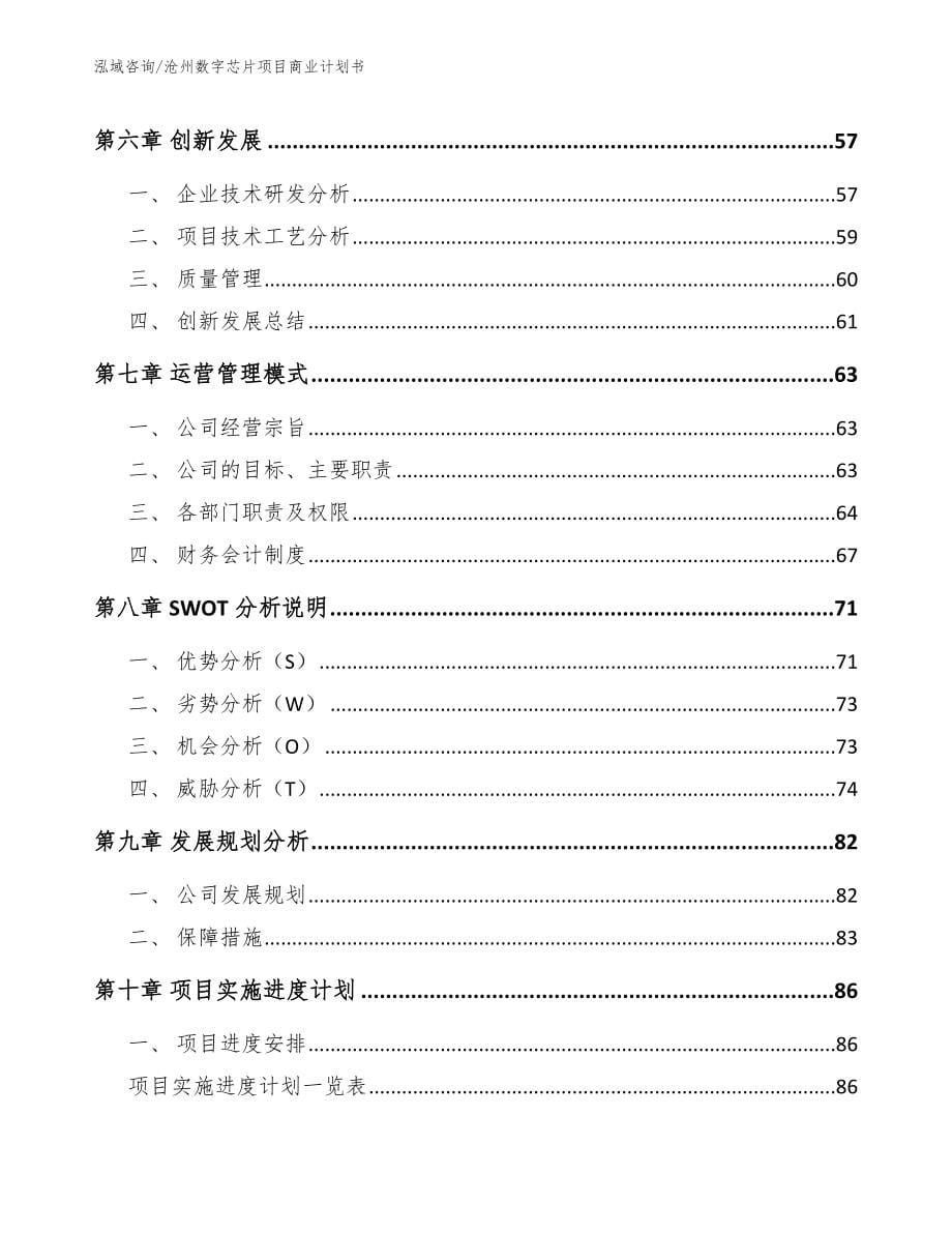 沧州数字芯片项目商业计划书_范文_第5页