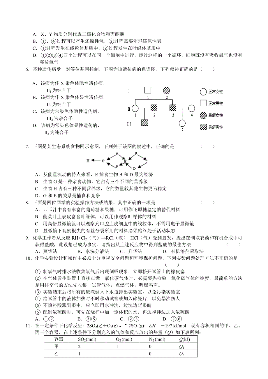 山东省济南市高考模拟试题理科综合4_第2页