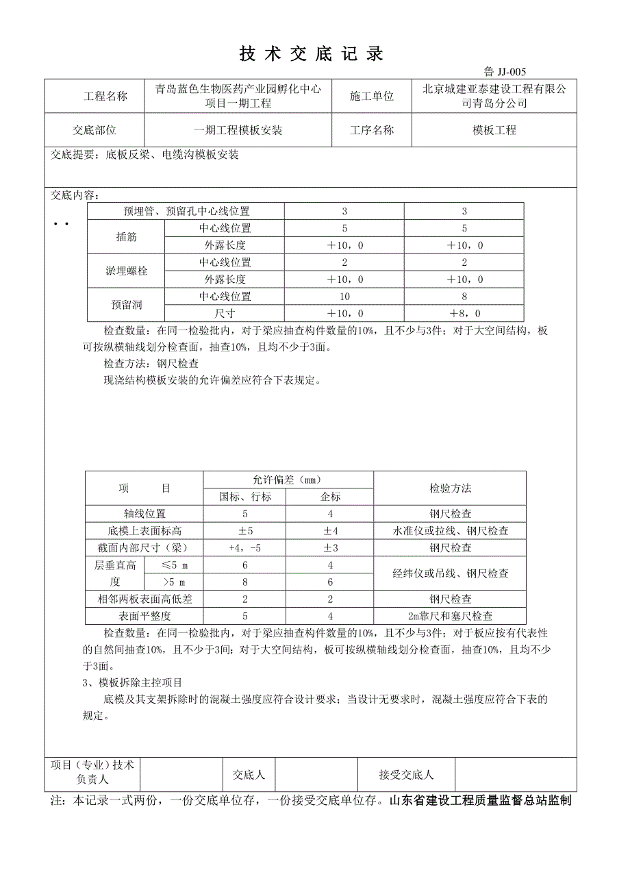 y青岛底板反梁电缆沟模板安装技术交底_第3页