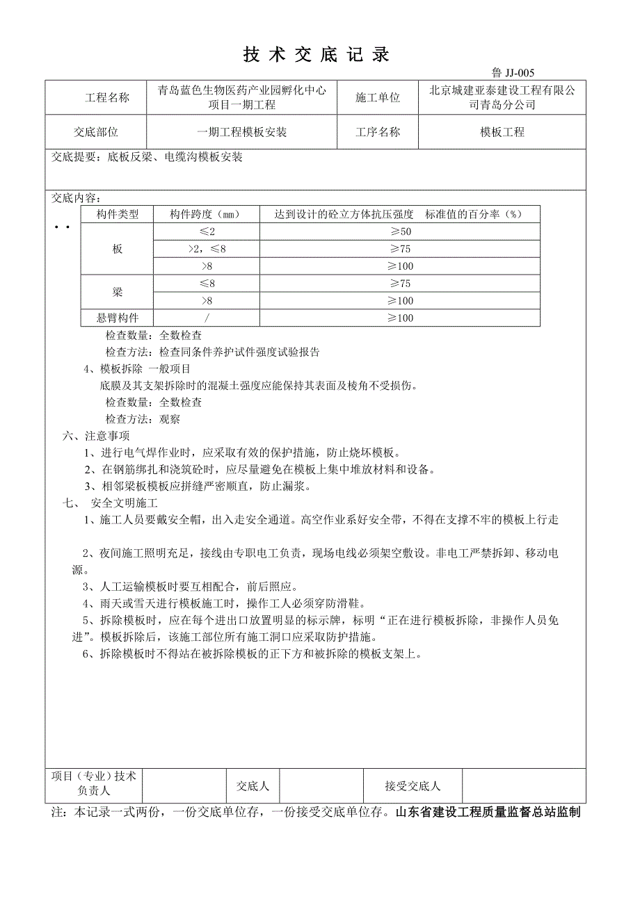 y青岛底板反梁电缆沟模板安装技术交底_第4页