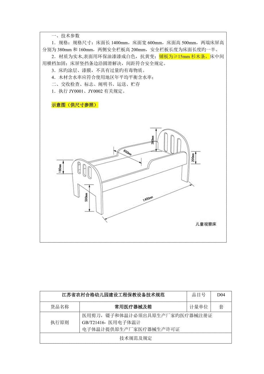 江苏省农村合格幼儿园建设关键工程采购货物重点技术基础规范江苏省农村_第5页