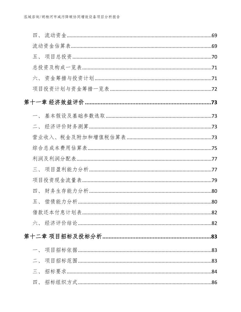 胡杨河市减污降碳协同增效设备项目分析报告_第5页