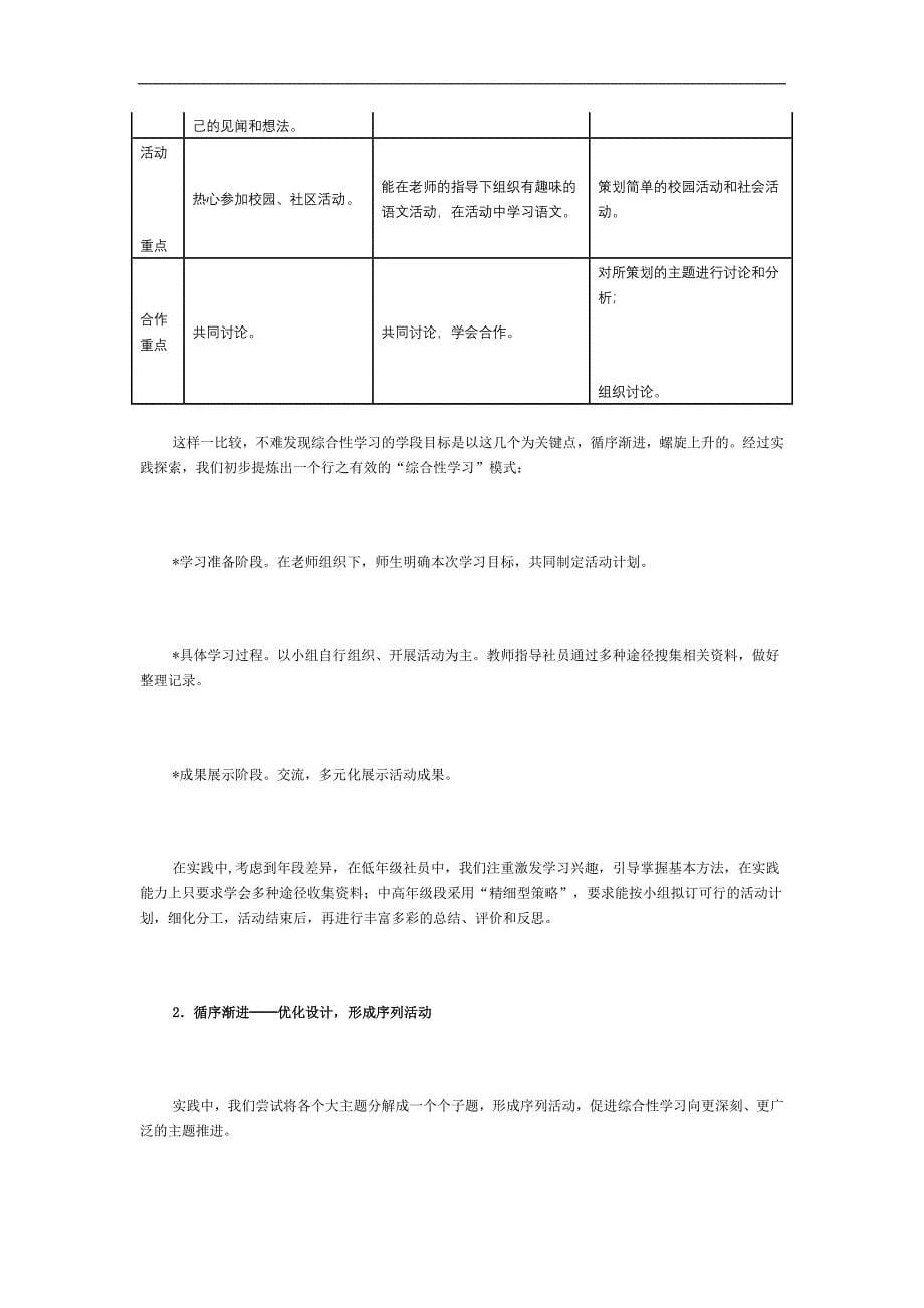 小学语文综合性学习的有效载体_第5页