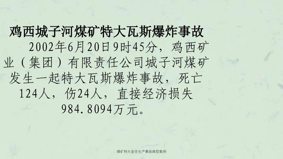 煤矿特大安全生产事故典型案例_第3页