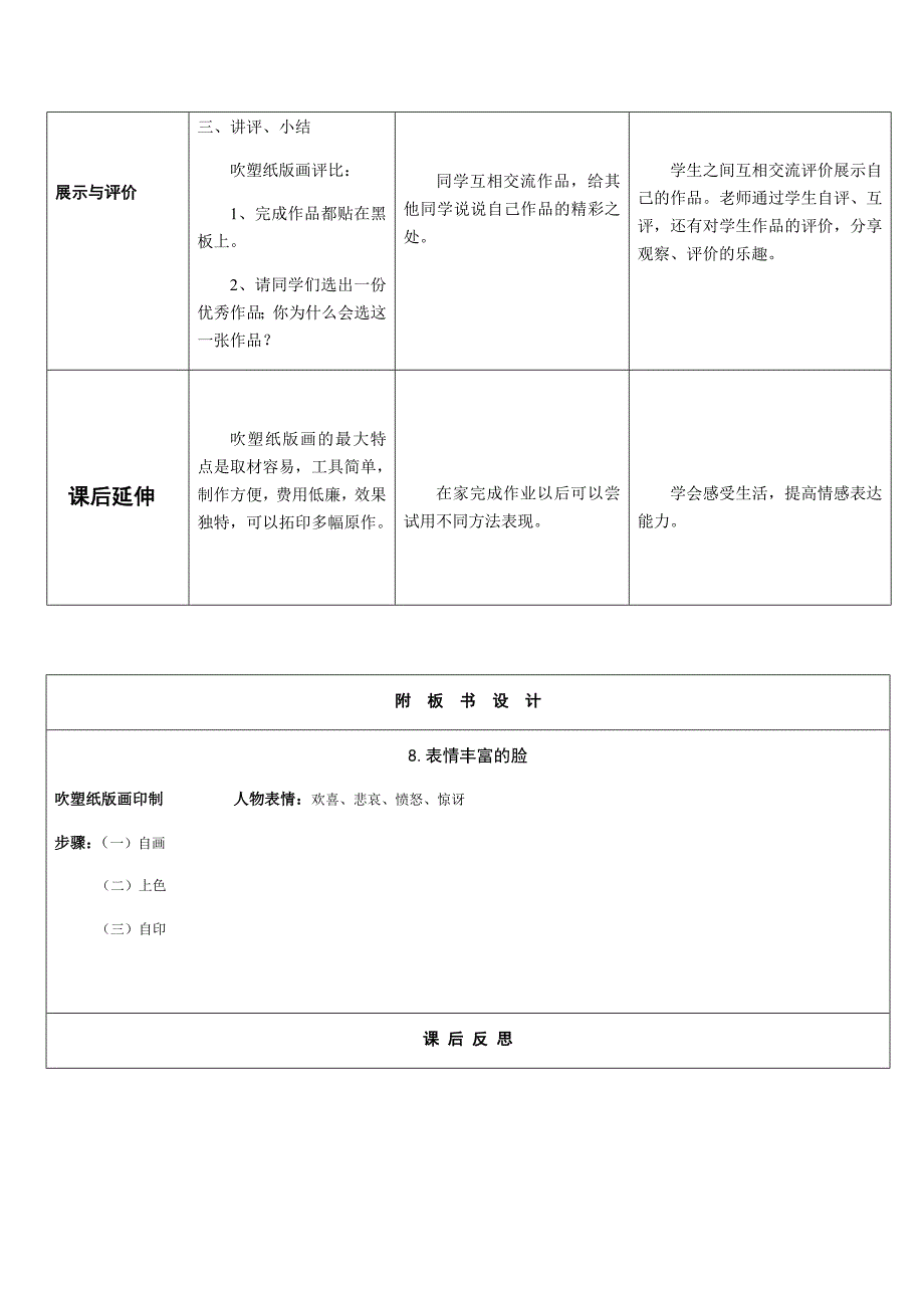 《第8课　表情丰富的脸》教案.docx_第4页