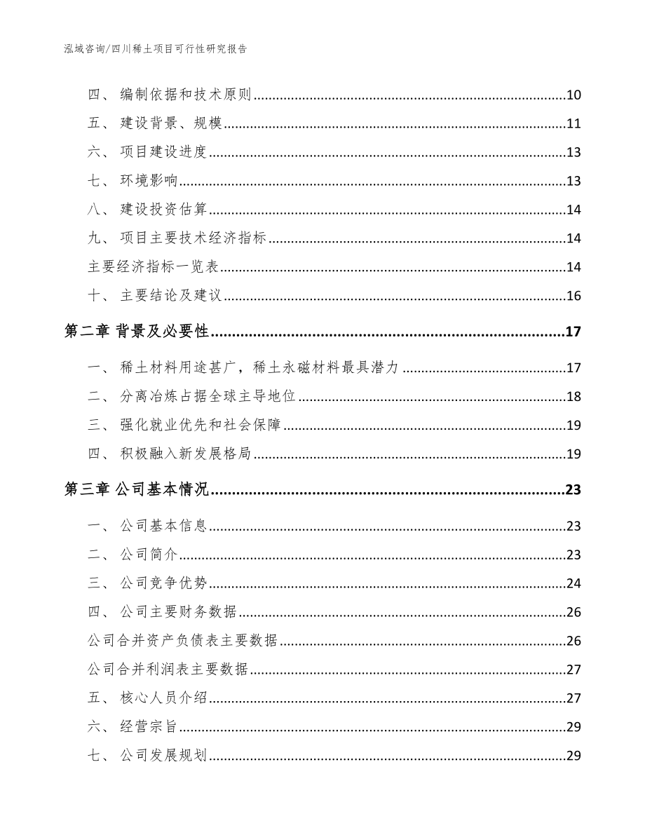 四川稀土项目可行性研究报告_范文模板_第4页