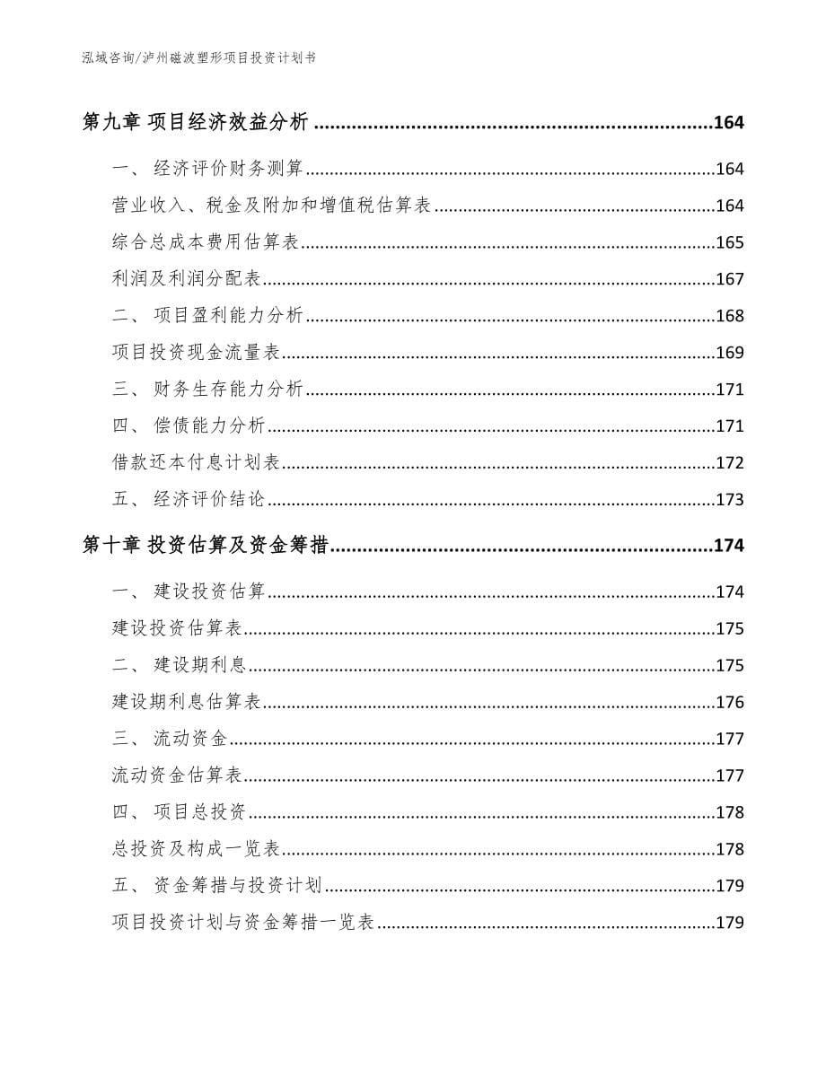 泸州磁波塑形项目投资计划书（参考范文）_第5页