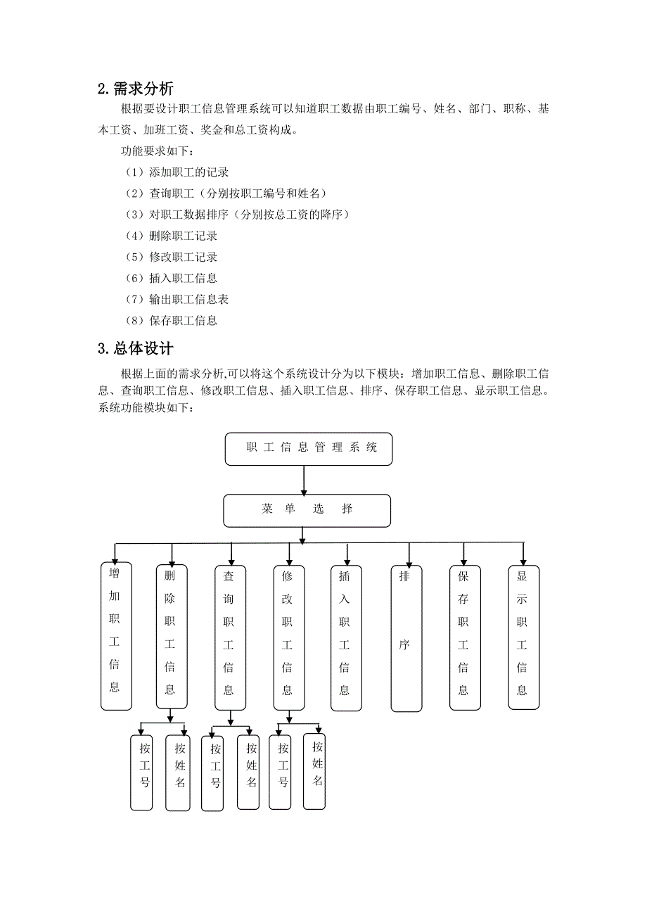 毕业设计-毕业论文-c语言课程设计报告-职工信息管理系统_第4页