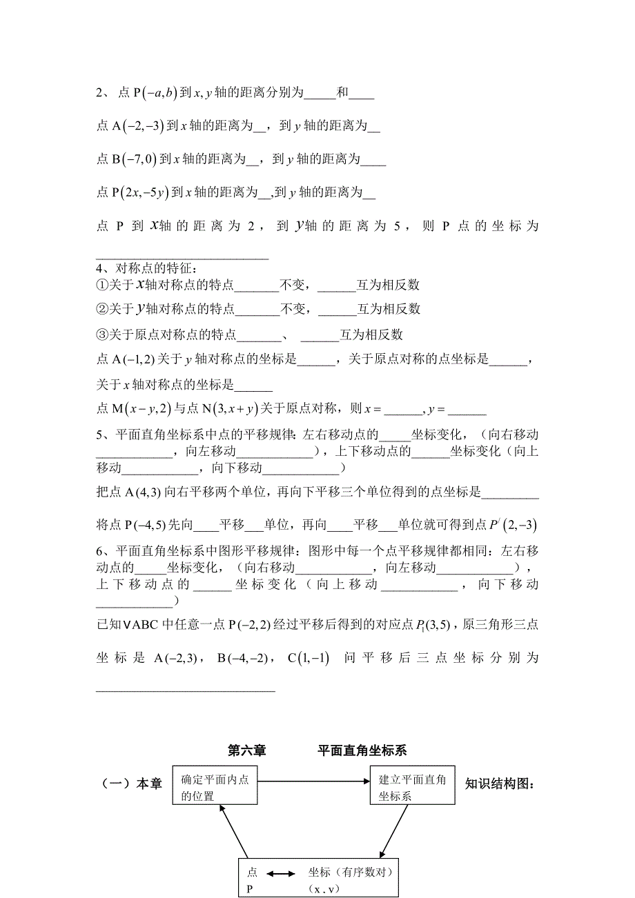 【人教版】七年级下册数学总复习第75课时平面直角坐标系_第2页