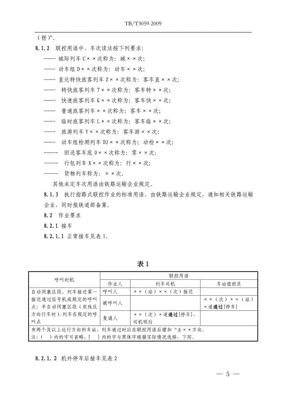 TBT 3059-2009(非正式版) 车机联控作业(非正式版).doc_第5页