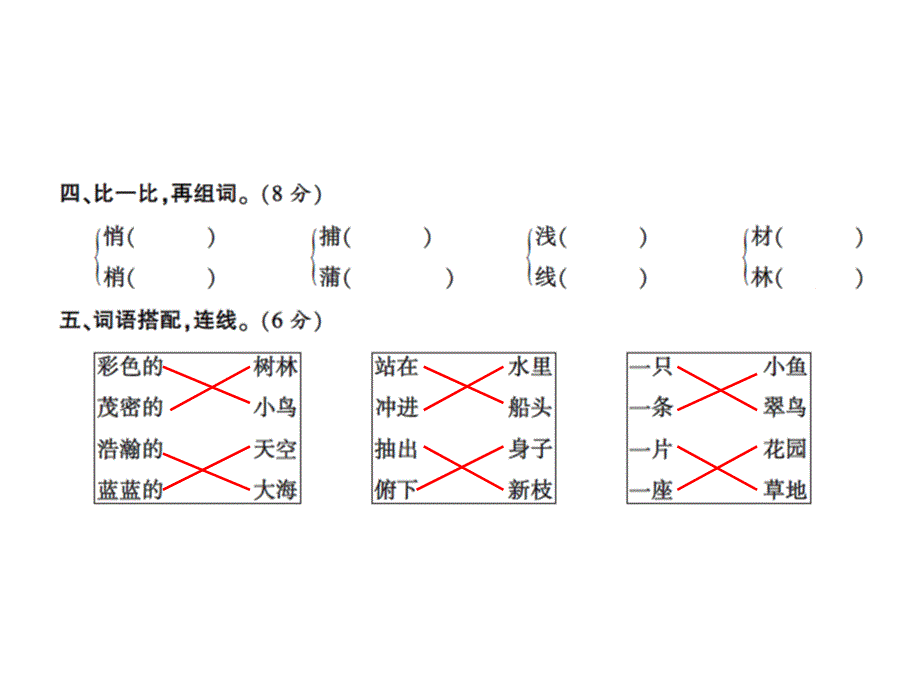 三年级上册语文习题课件－第五、六单元月考卷∣人教部编版(共12张PPT)教学文档_第4页