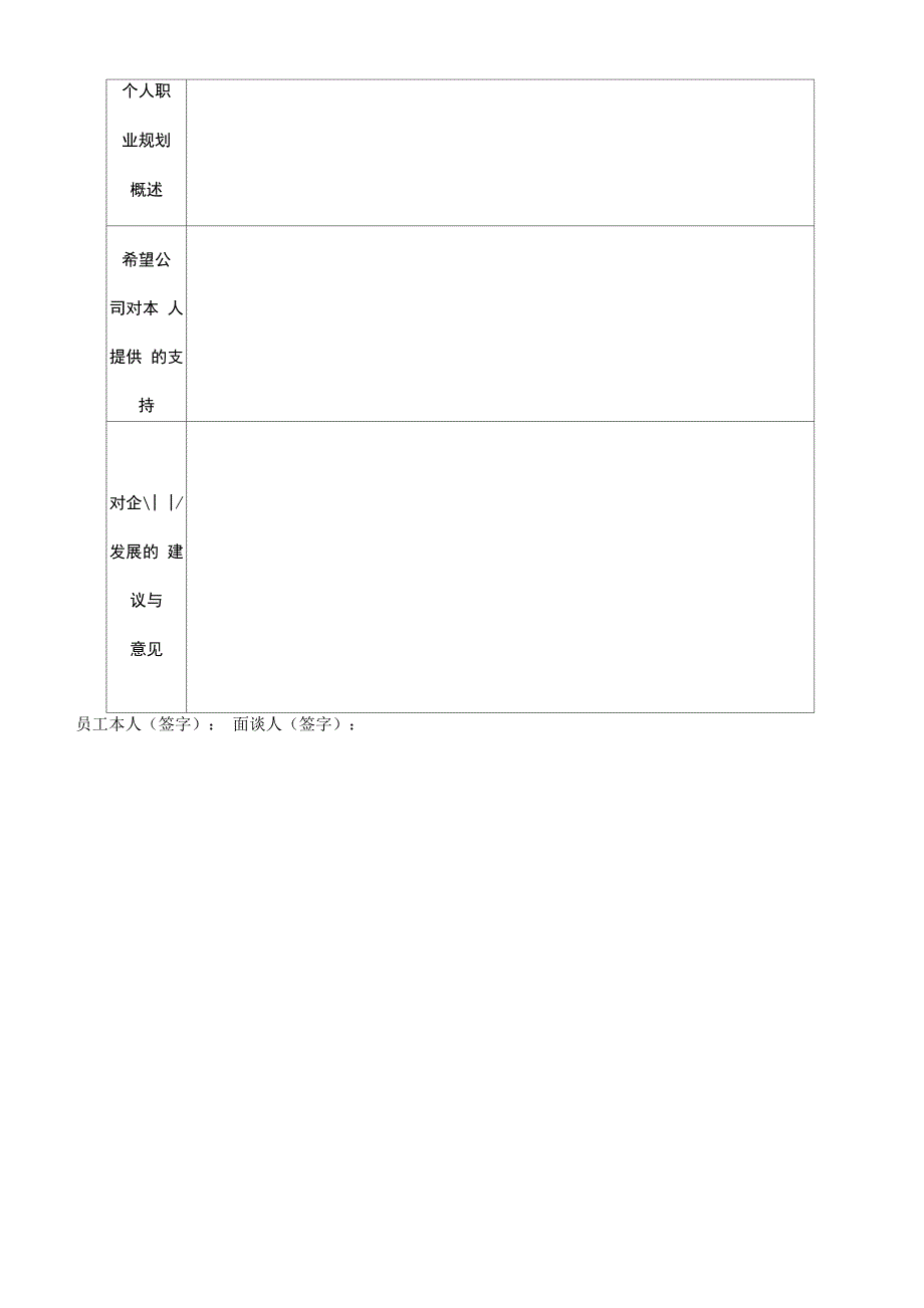 员工续签合同面谈表_第2页