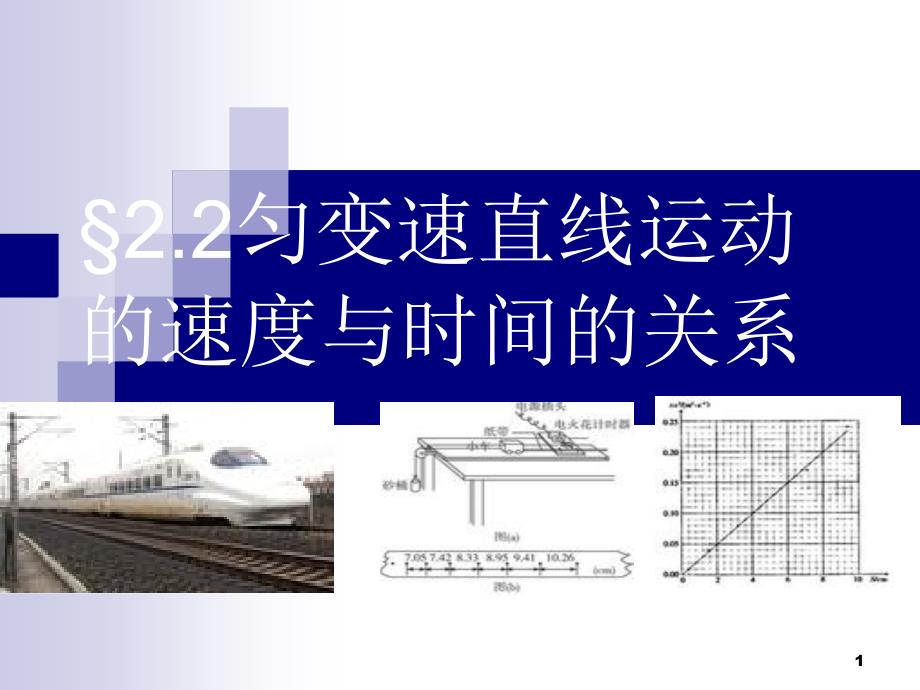 匀加速直线运动速度与时间的关系课件_第1页