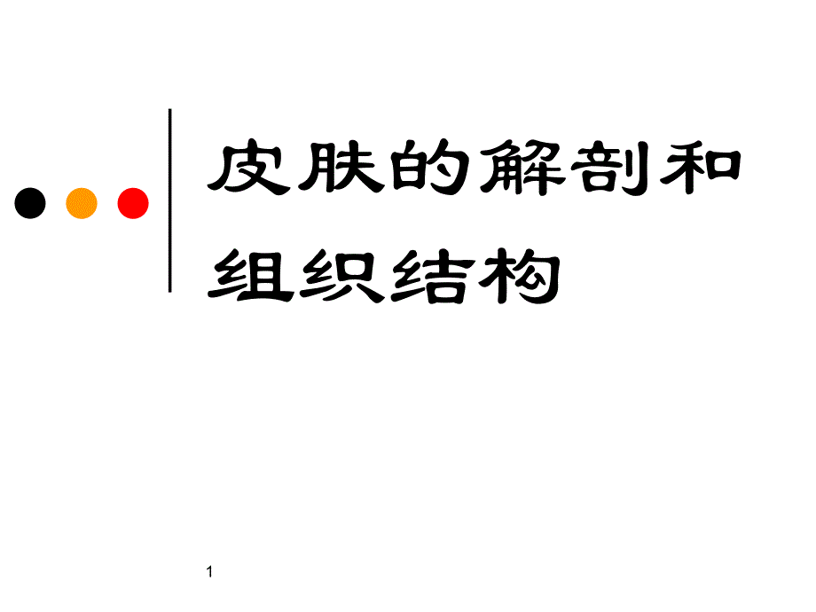 （优质课件）皮肤的解剖和组织结构_第1页