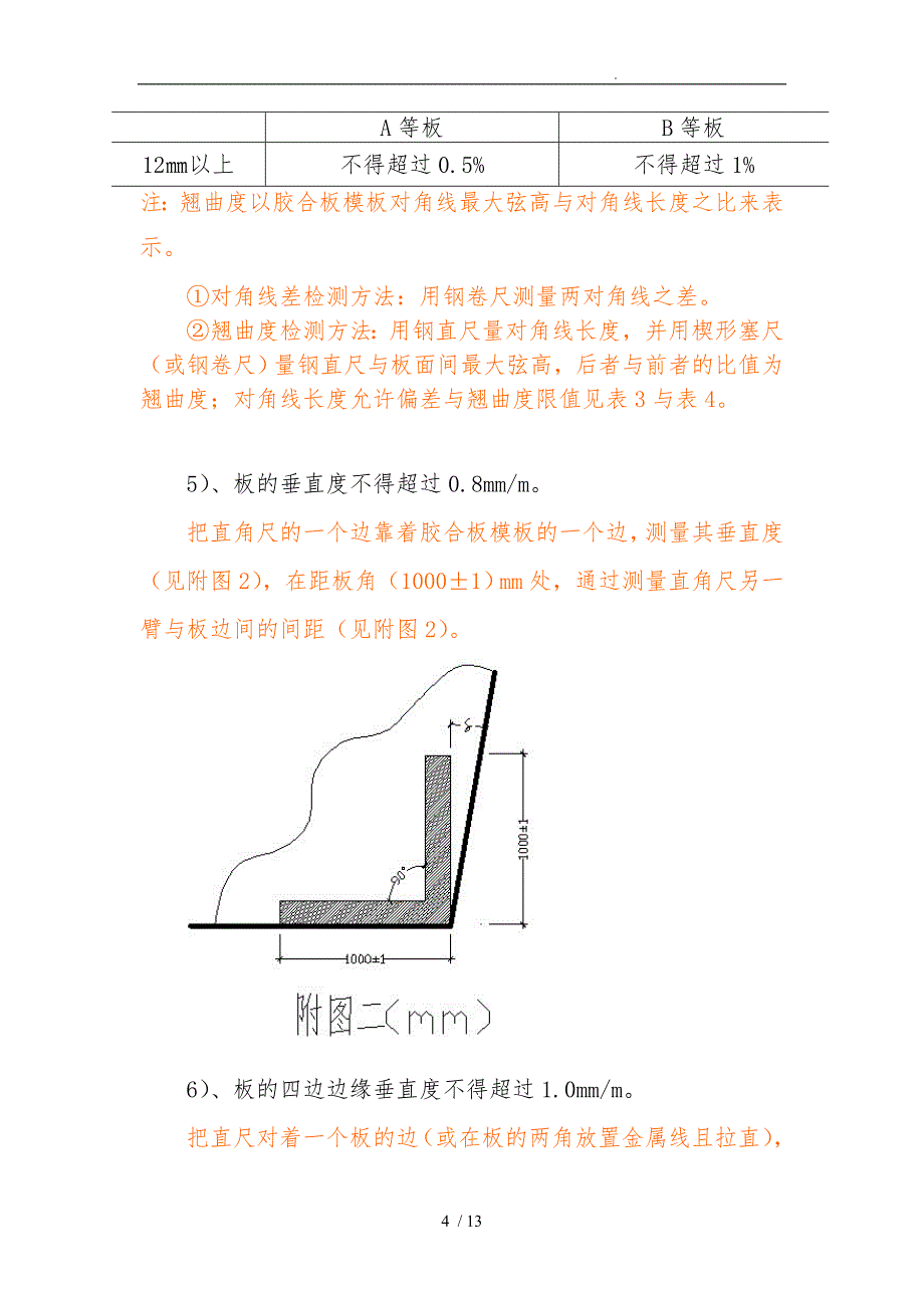 胶合模板的技术标准与进场验收规范标准_第4页