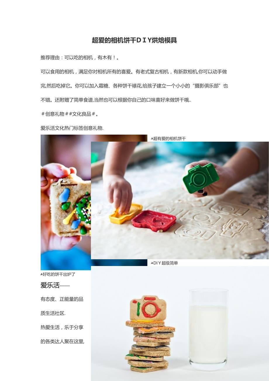 超爱的相机饼干DIY烘焙模具_第1页