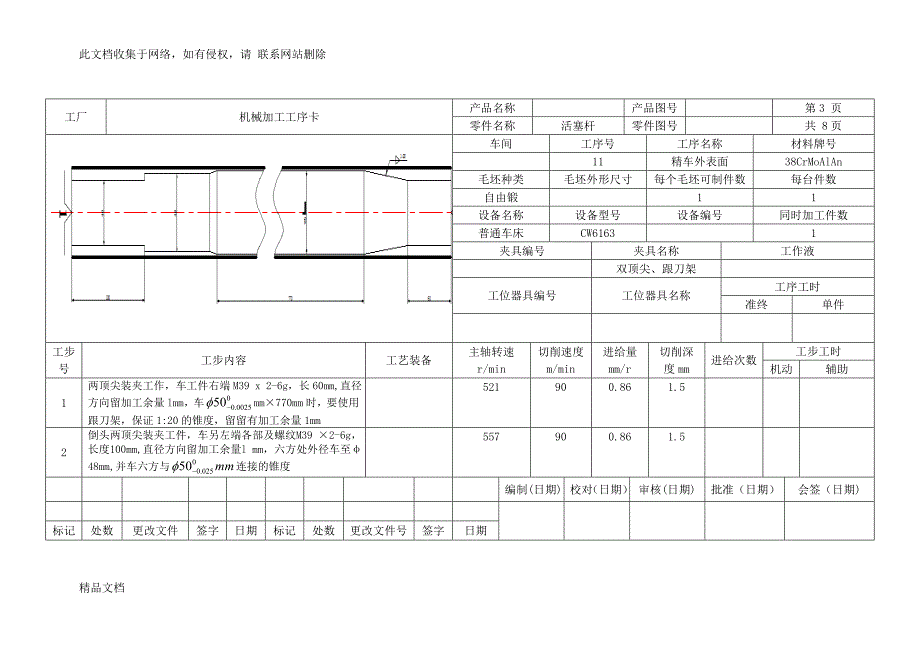 活塞杆课程设计工序卡..doc_第3页