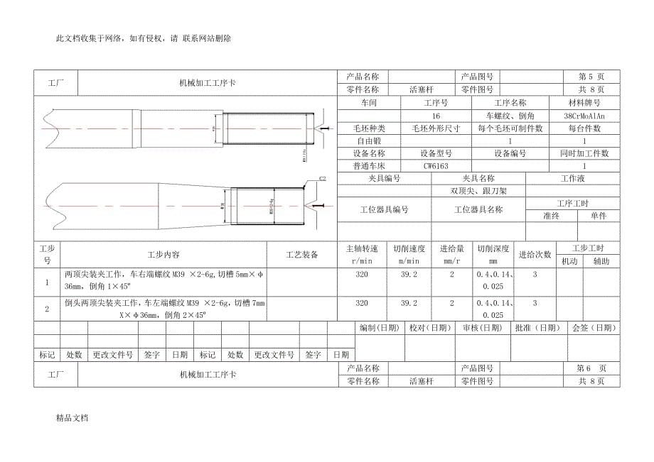 活塞杆课程设计工序卡..doc_第5页