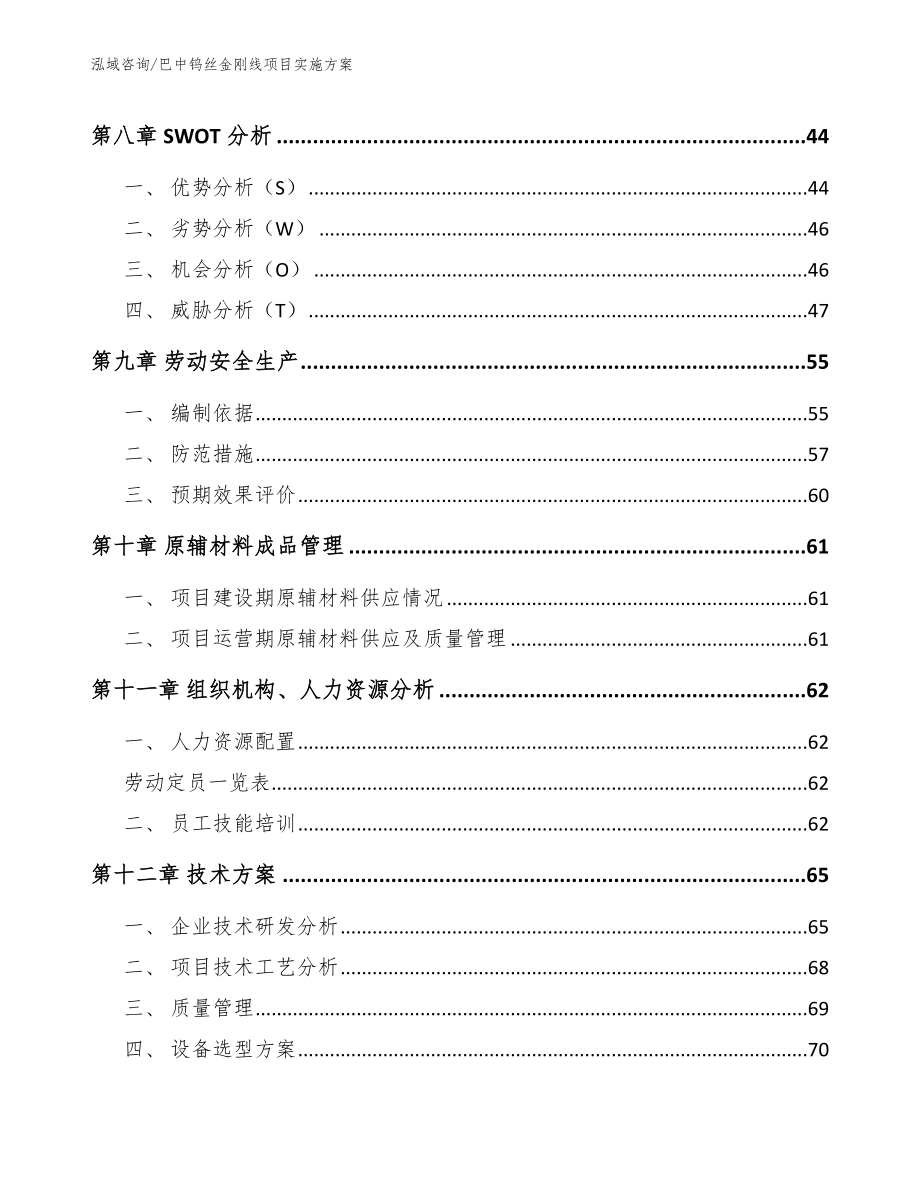 巴中钨丝金刚线项目实施方案_第4页