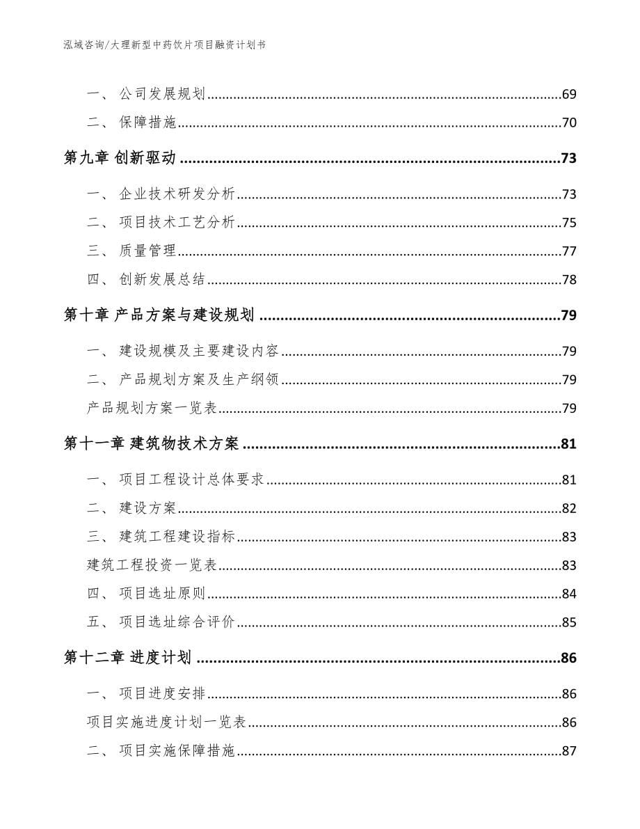 大理新型中药饮片项目融资计划书模板参考_第5页