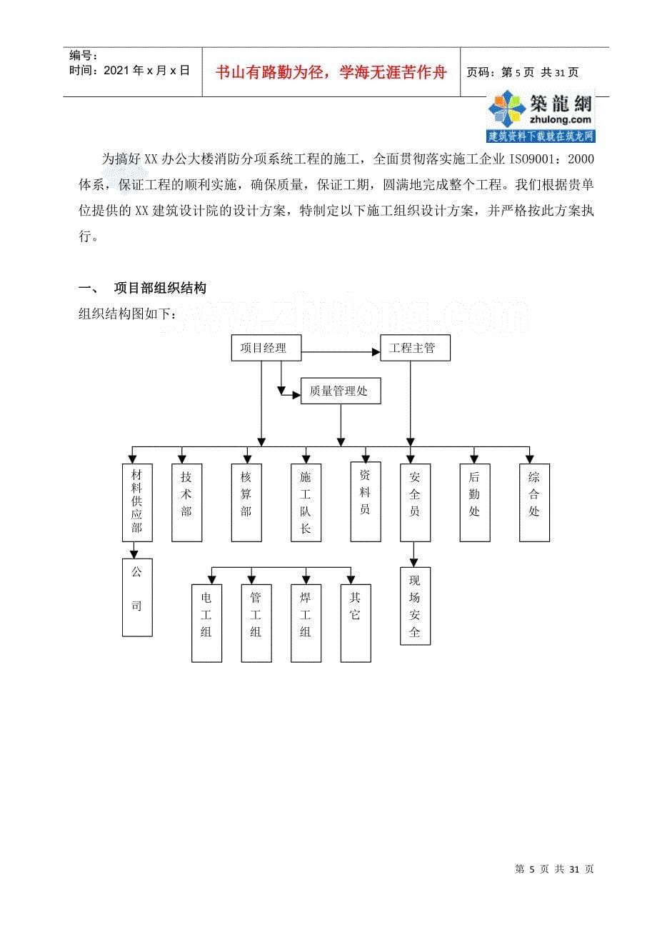 某工程消防报警及自动灭火系统施工方案_secret_第5页