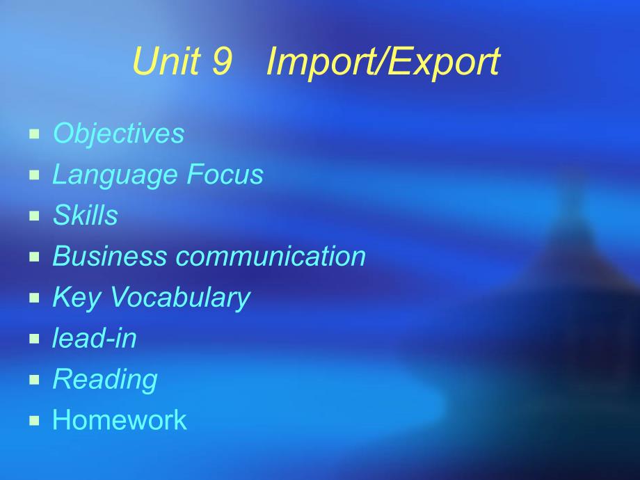 商务英语Unit9ImportExport_第2页