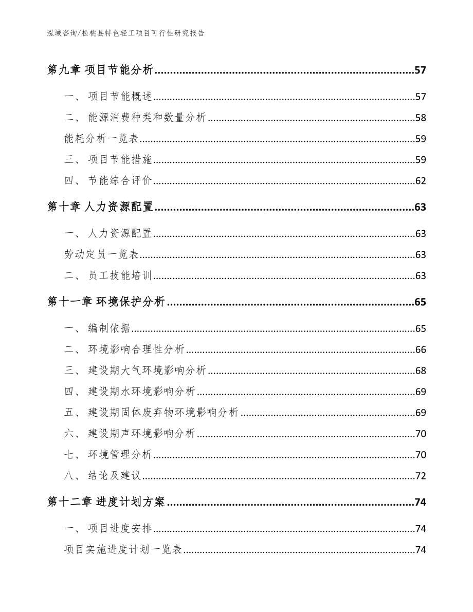 松桃县特色轻工项目可行性研究报告模板_第5页