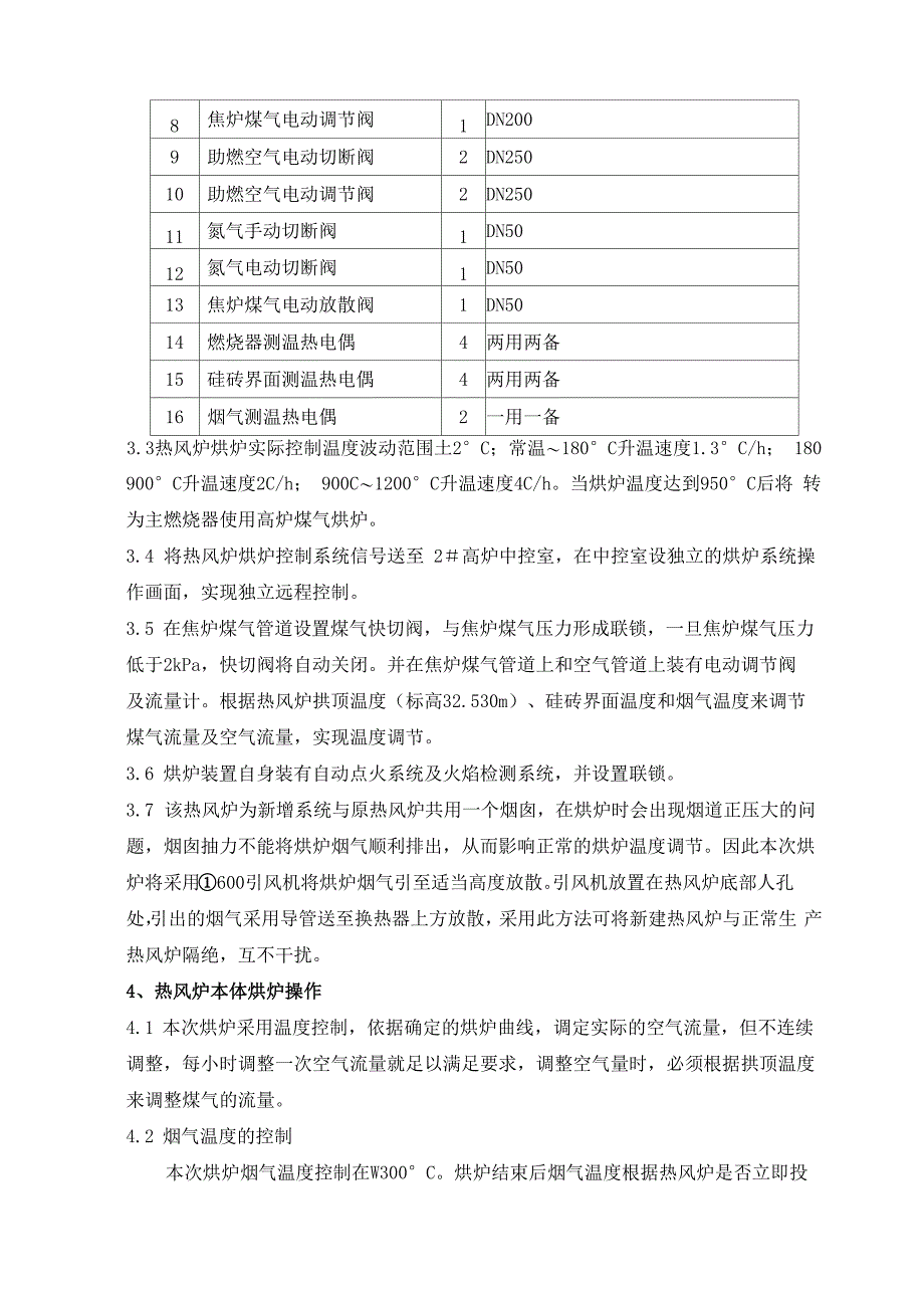 硅砖热风炉烘炉方案_第4页