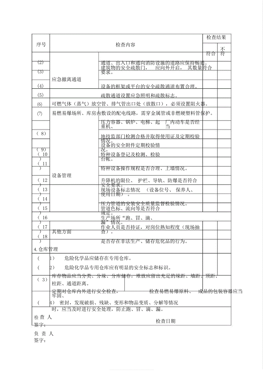 企业安全生产检查记录表_第3页