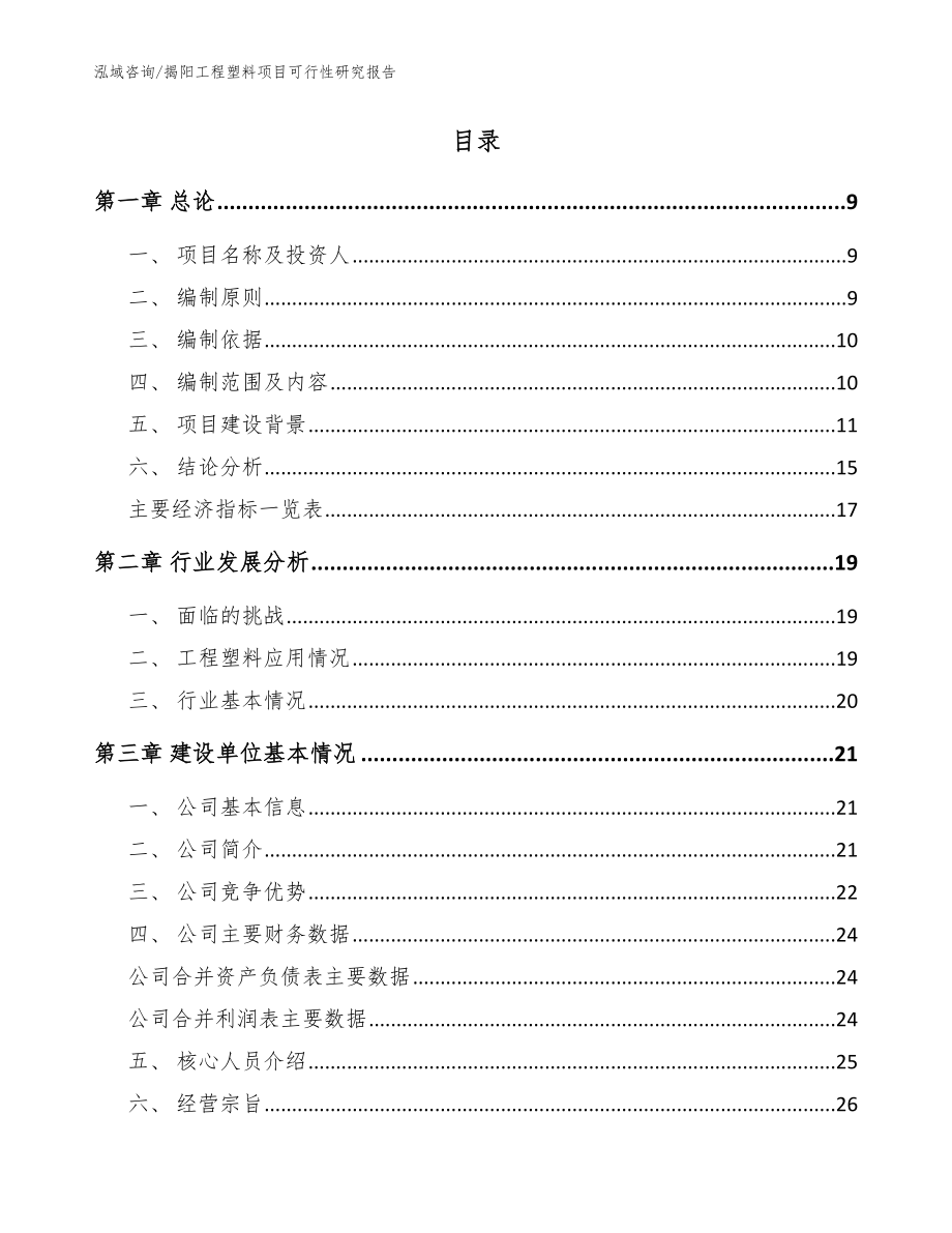 揭阳工程塑料项目可行性研究报告（参考范文）_第2页