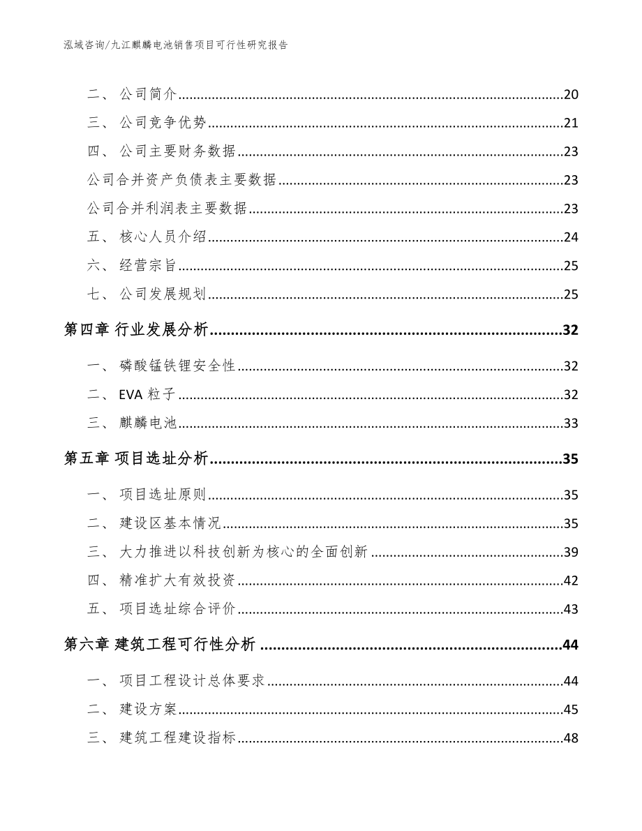 九江麒麟电池销售项目可行性研究报告模板_第2页
