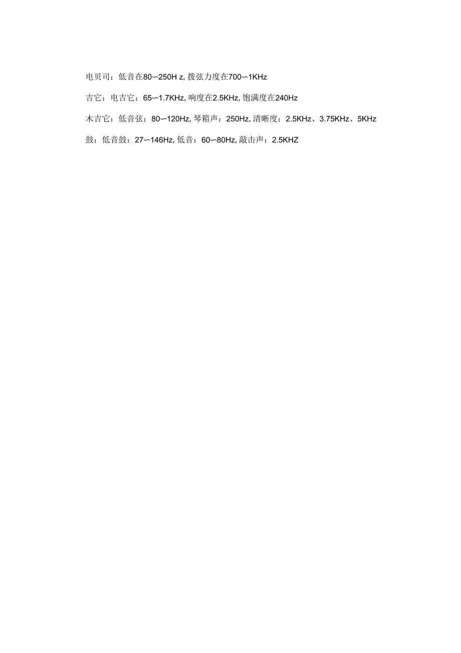 人声和乐器发声频率表_第2页